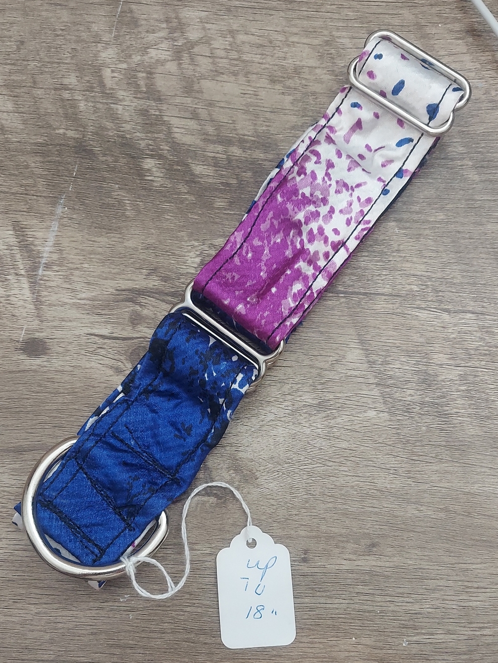 Custom Martingale Dog Collar Abstract Purple Blue Speckle 1.5" Sighthound New